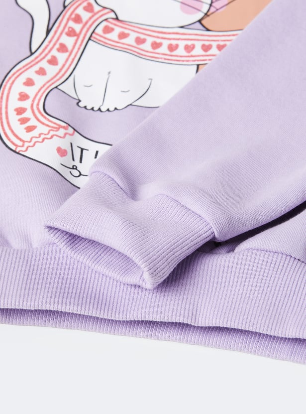 Girls Printed Sweatshirt - Pack of 2