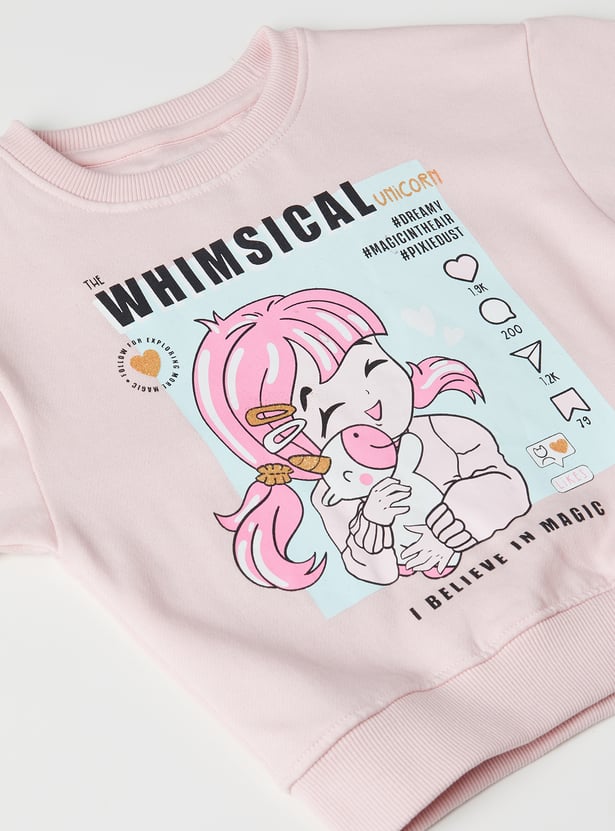 Girls Printed Sweatshirt - Pack of 2
