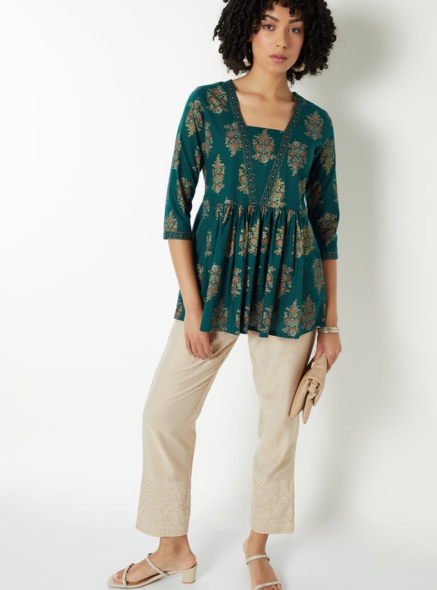 Women Ethnic Print A-Line Kurtis - Pack of 2