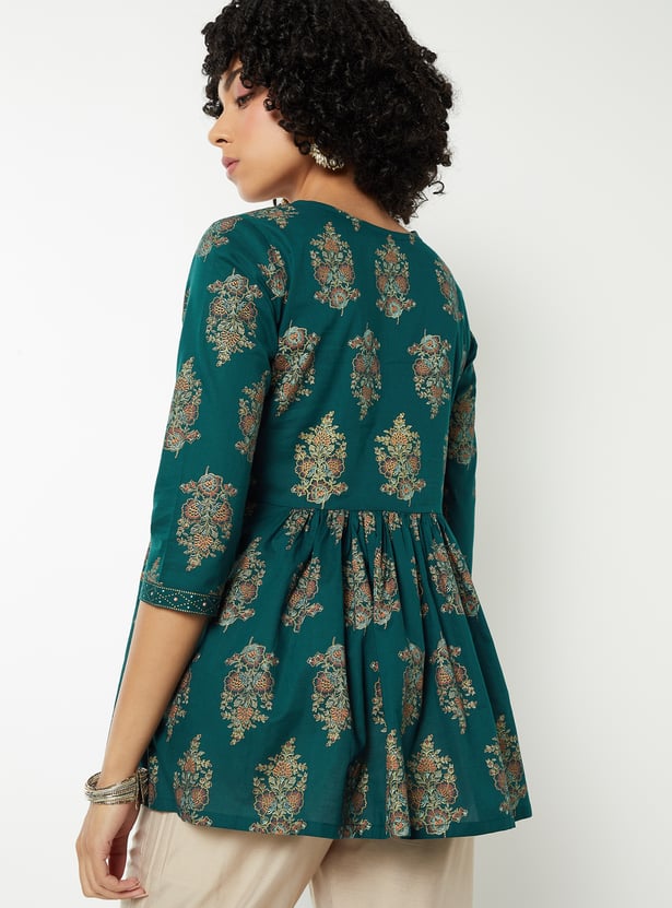 Women Ethnic Print A-Line Kurtis - Pack of 2