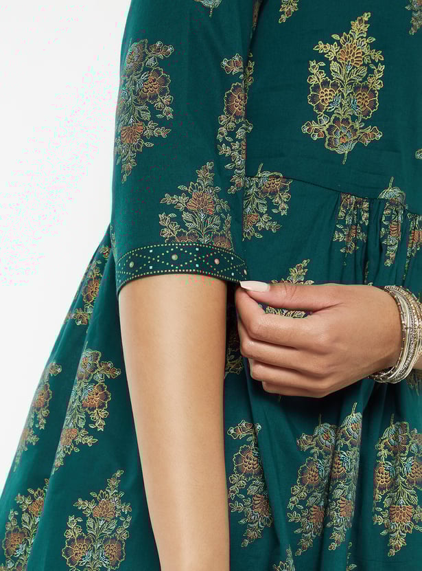 Women Ethnic Print A-Line Kurtis - Pack of 2