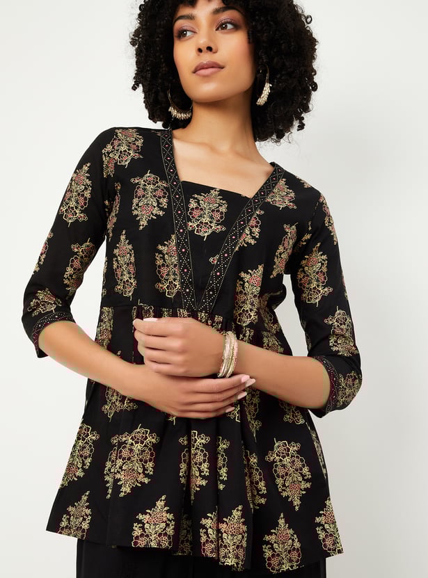 Women Ethnic Print A-Line Kurtis - Pack of 2