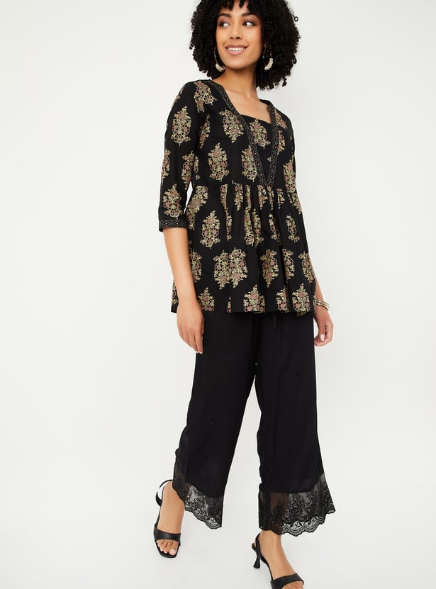 Women Ethnic Print A-Line Kurtis - Pack of 2