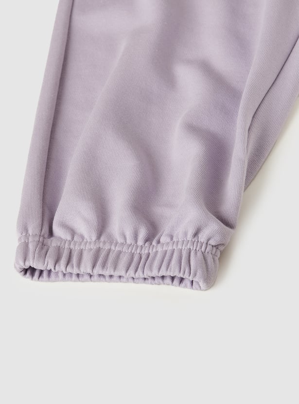 Girls Solid Joggers - Pack of 2