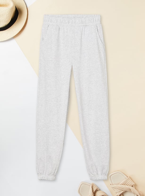 Girls Solid Joggers - Pack of 2