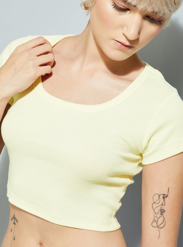 Women Ribbed Cropped Top - Pack of 2