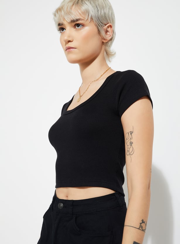 Women Ribbed Cropped Top - Pack of 2