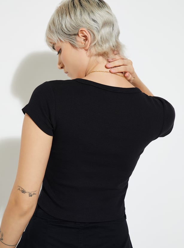 Women Ribbed Cropped Top - Pack of 2