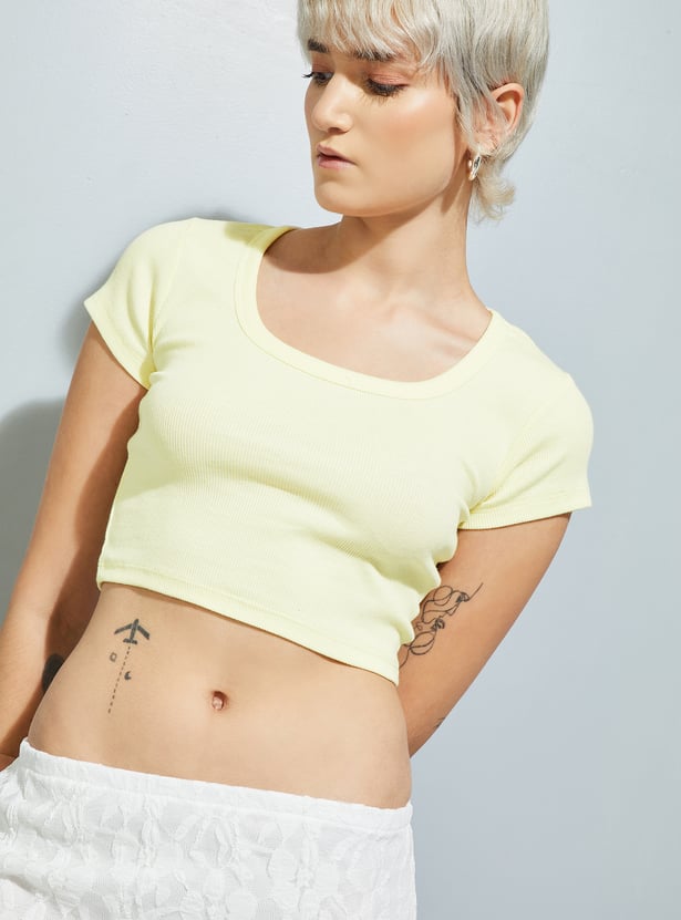 Women Ribbed Cropped Top - Pack of 2