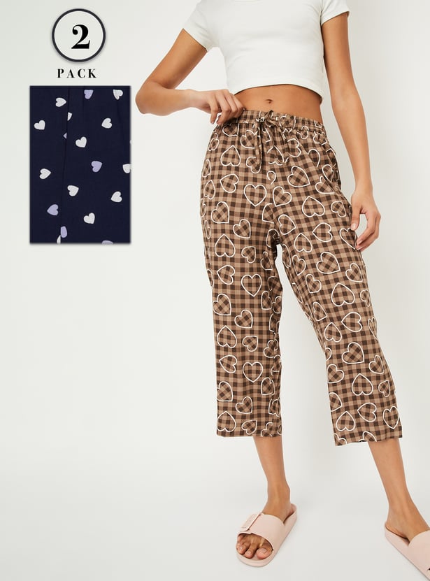 Women Printed Capris - Pack of 2