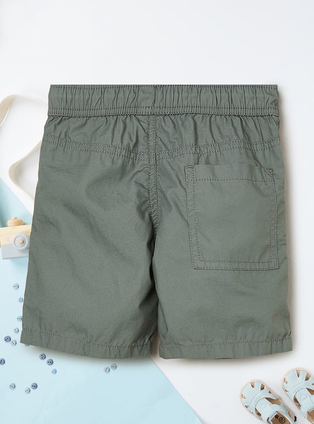 Boys Solid Shorts - Pack of 2