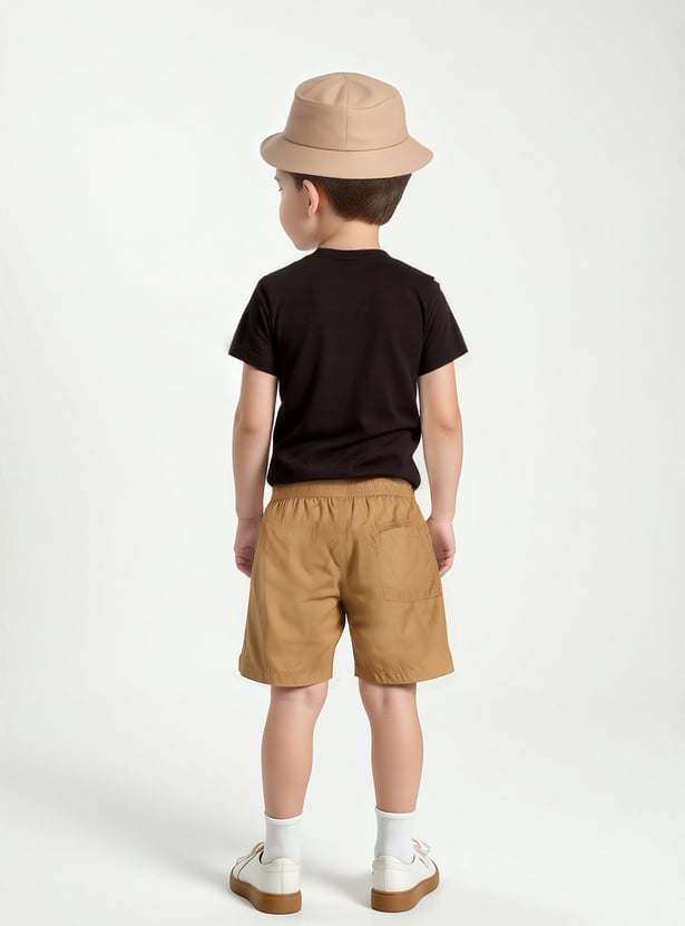 Boys Solid Shorts - Pack of 2