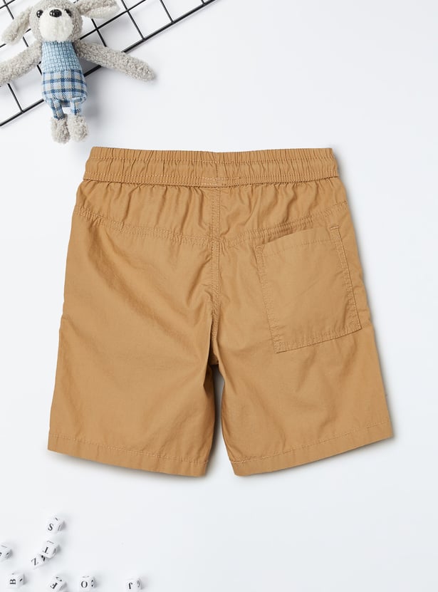 Boys Solid Shorts - Pack of 2