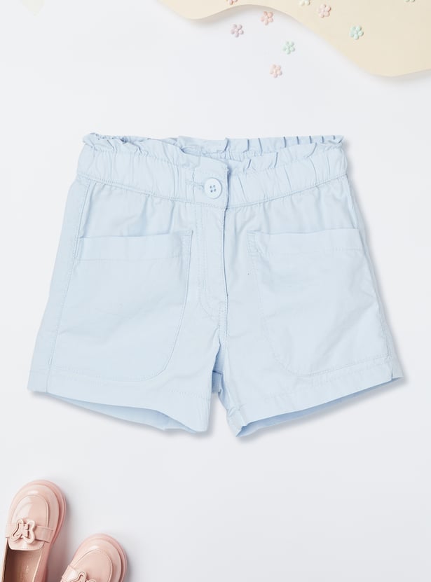 Girls Solid Shorts - Pack of 2