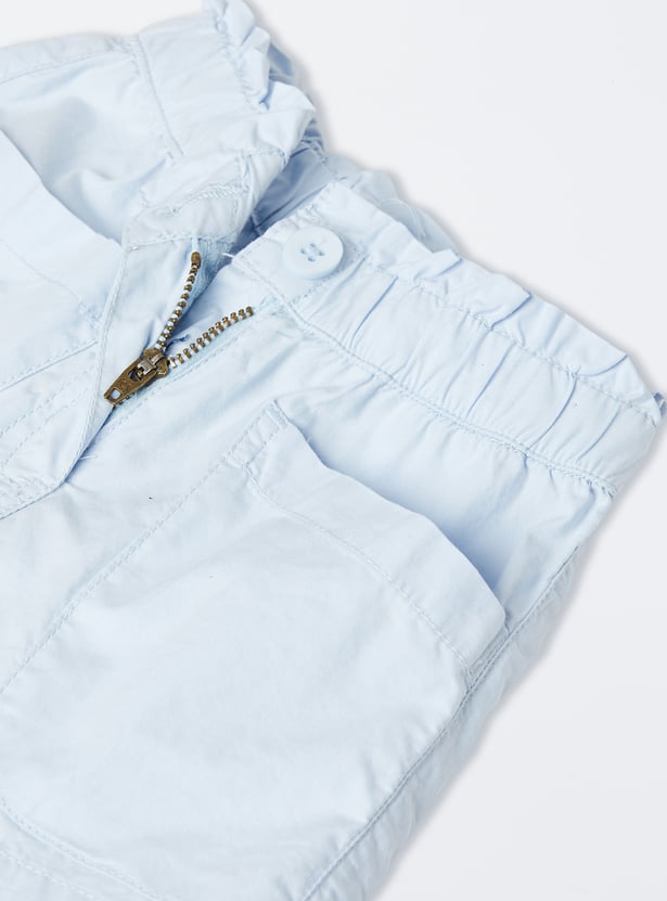 Girls Solid Shorts - Pack of 2