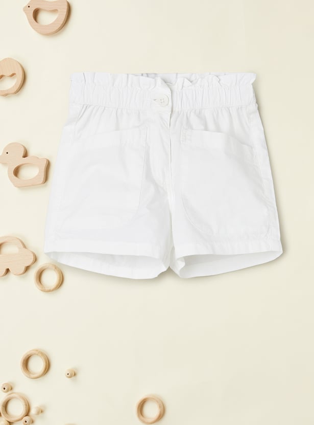 Girls Solid Shorts - Pack of 2