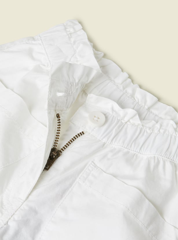 Girls Solid Shorts - Pack of 2