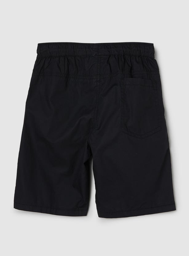 Boys Solid Shorts - Pack of 2