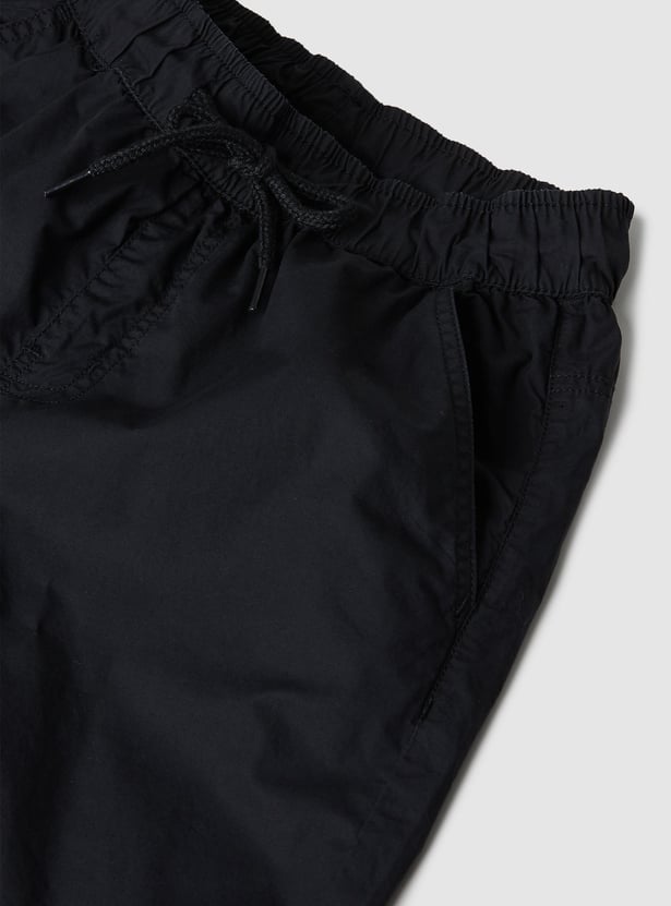 Boys Solid Shorts - Pack of 2