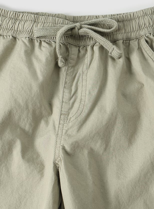 Boys Solid Shorts - Pack of 2