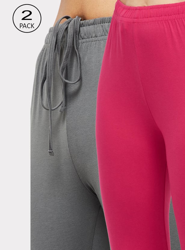 Women Solid Churidar - Pack of 2