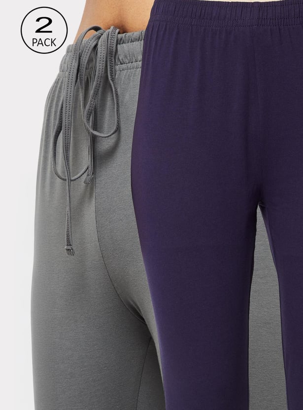 Women Solid Churidar - Pack of 2