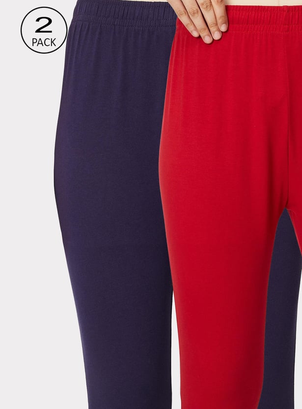 Women Solid Churidars - Pack of 2