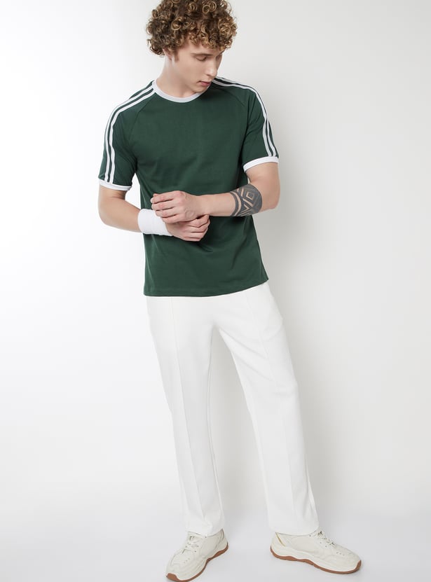 Men Side Striped Sports T-shirt - Pack of 2