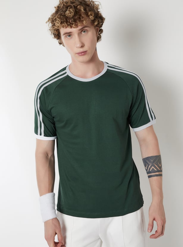 Men Side Striped Sports T-shirt - Pack of 2