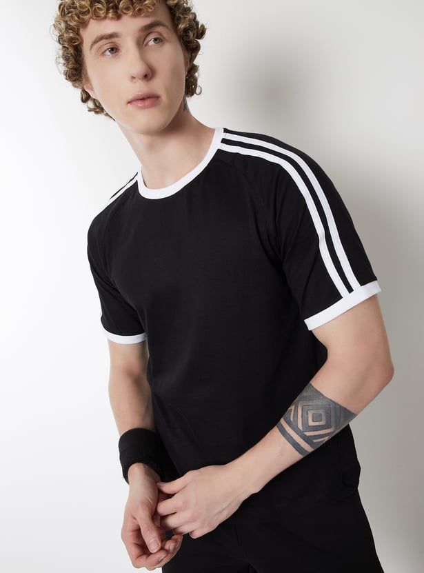 Men Side Striped Sports T-shirt - Pack of 2