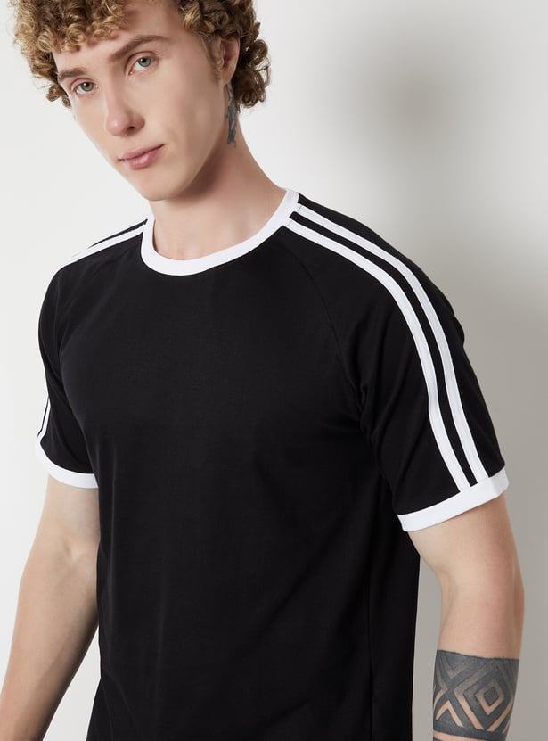 Men Side Striped Sports T-shirt - Pack of 2