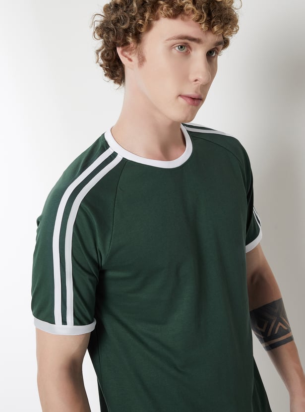 Men Side Striped Sports T-shirt - Pack of 2