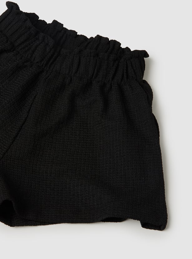 Girls Solid Shorts - Pack of 2