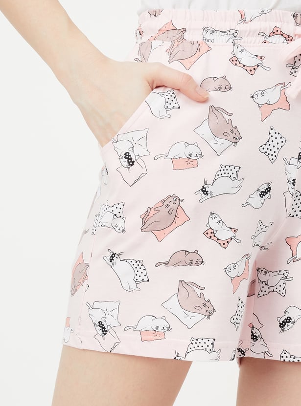 Women Printed Shorts - Pack of 2