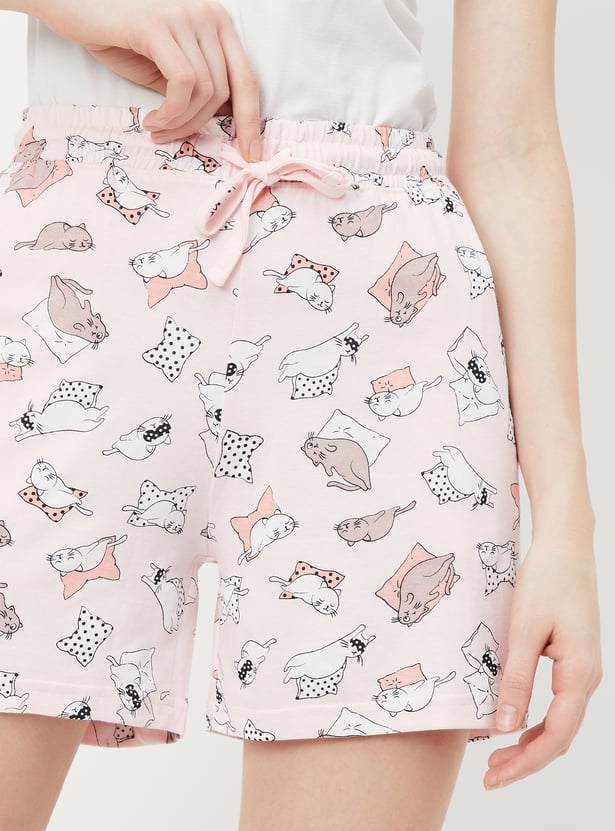 Women Printed Shorts - Pack of 2