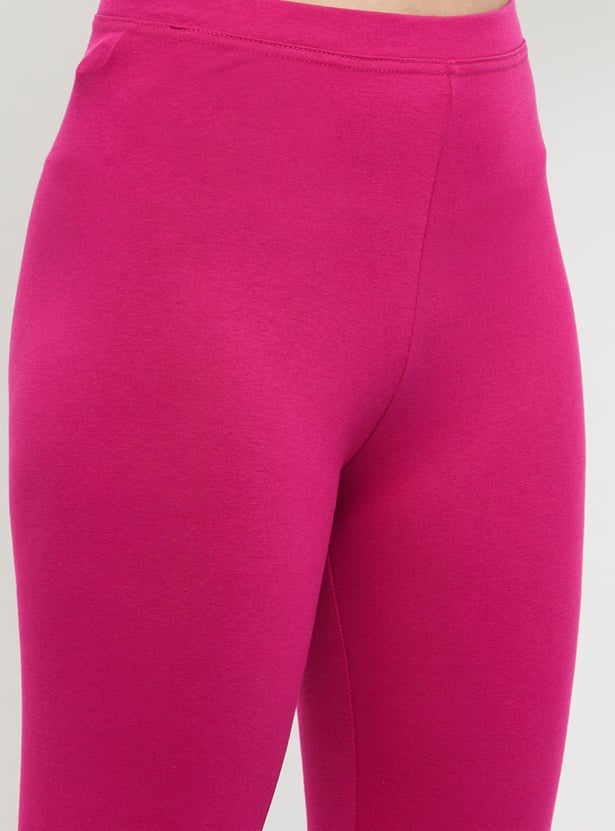 Women Solid Leggings - Pack of 2