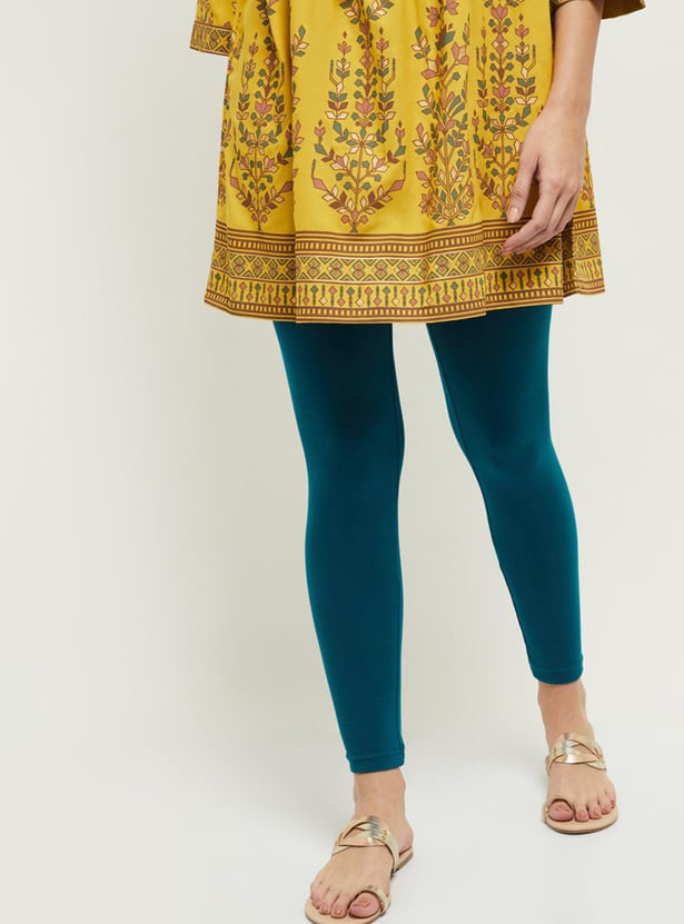 Women Solid Leggings - Pack of 2