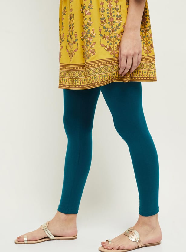 Women Solid Leggings - Pack of 2