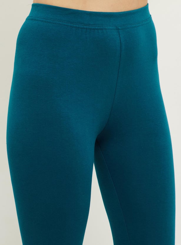 Women Solid Leggings - Pack of 2