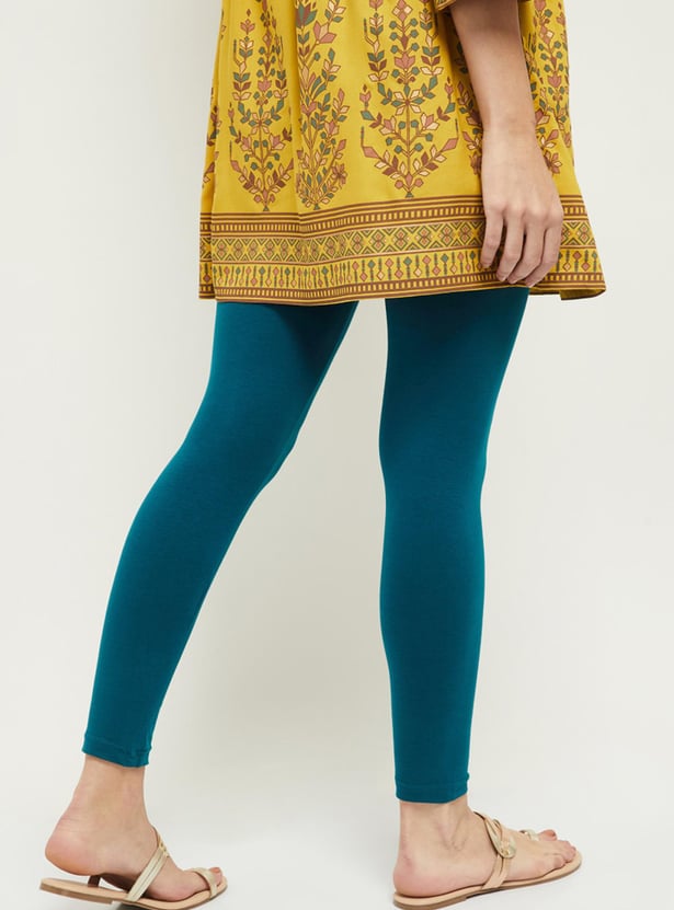 Women Solid Leggings - Pack of 2