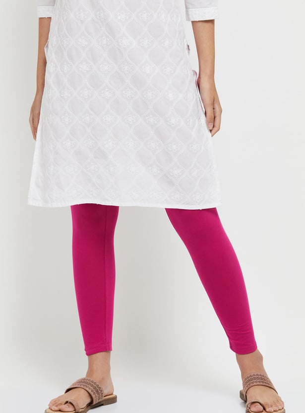 Women Solid Leggings - Pack of 2