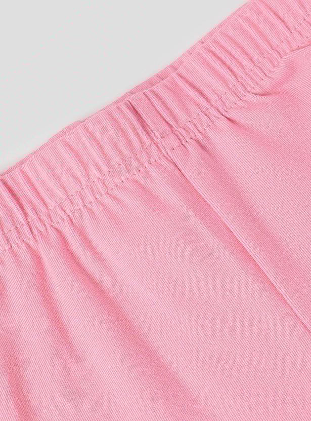 Girls Solid Leggings - Pack of 2