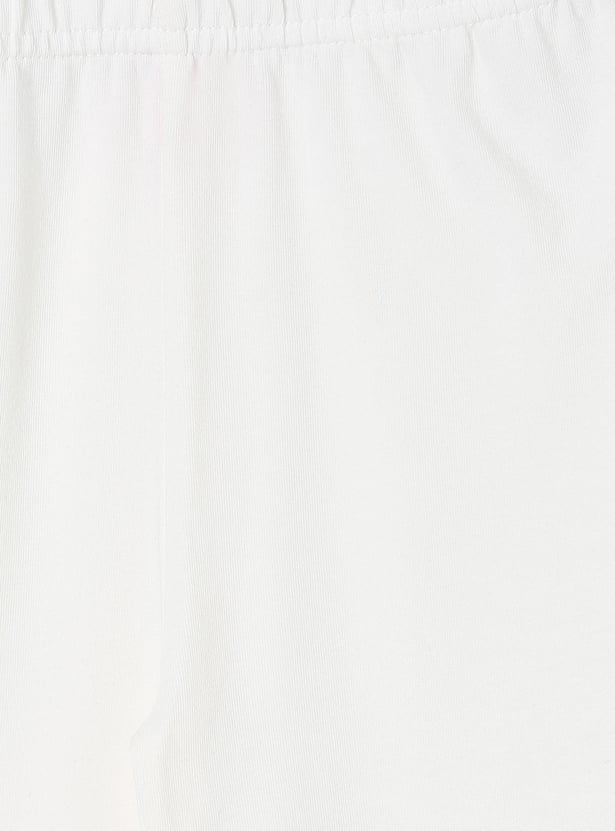 Girls Solid Leggings - Pack of 2