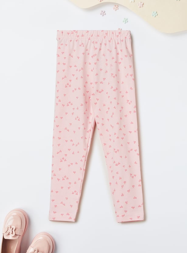 Girls Printed Leggings - Pack of 2