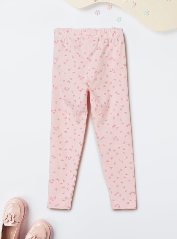 Girls Printed Leggings - Pack of 2