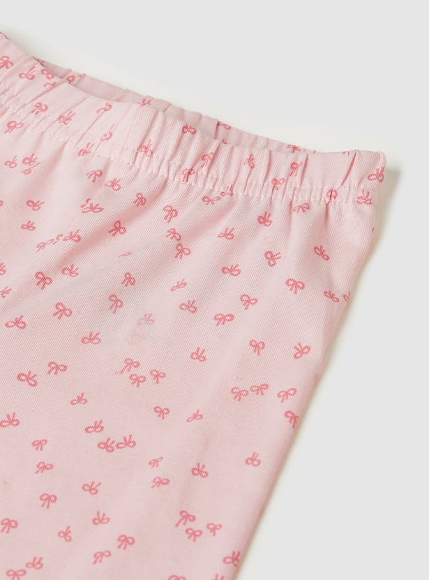 Girls Printed Leggings - Pack of 2