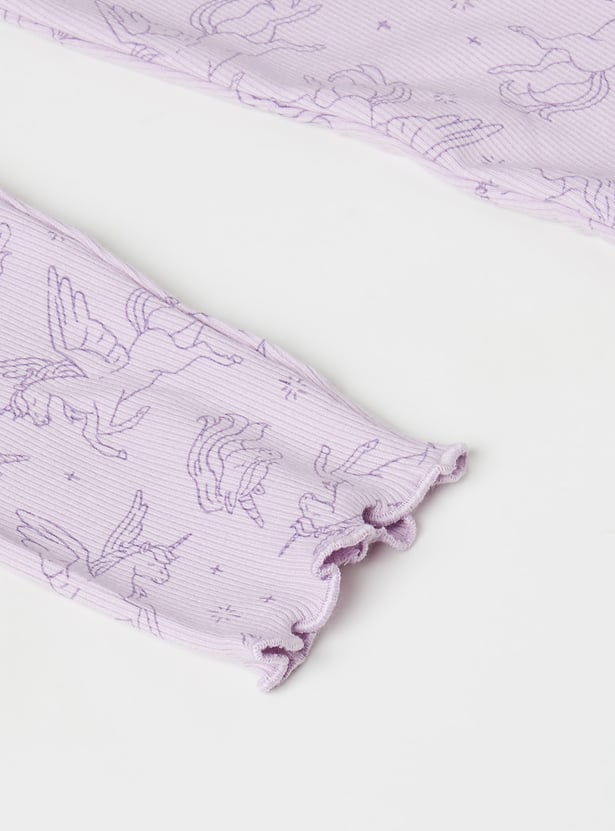 Girls Printed Leggings - Pack of 2