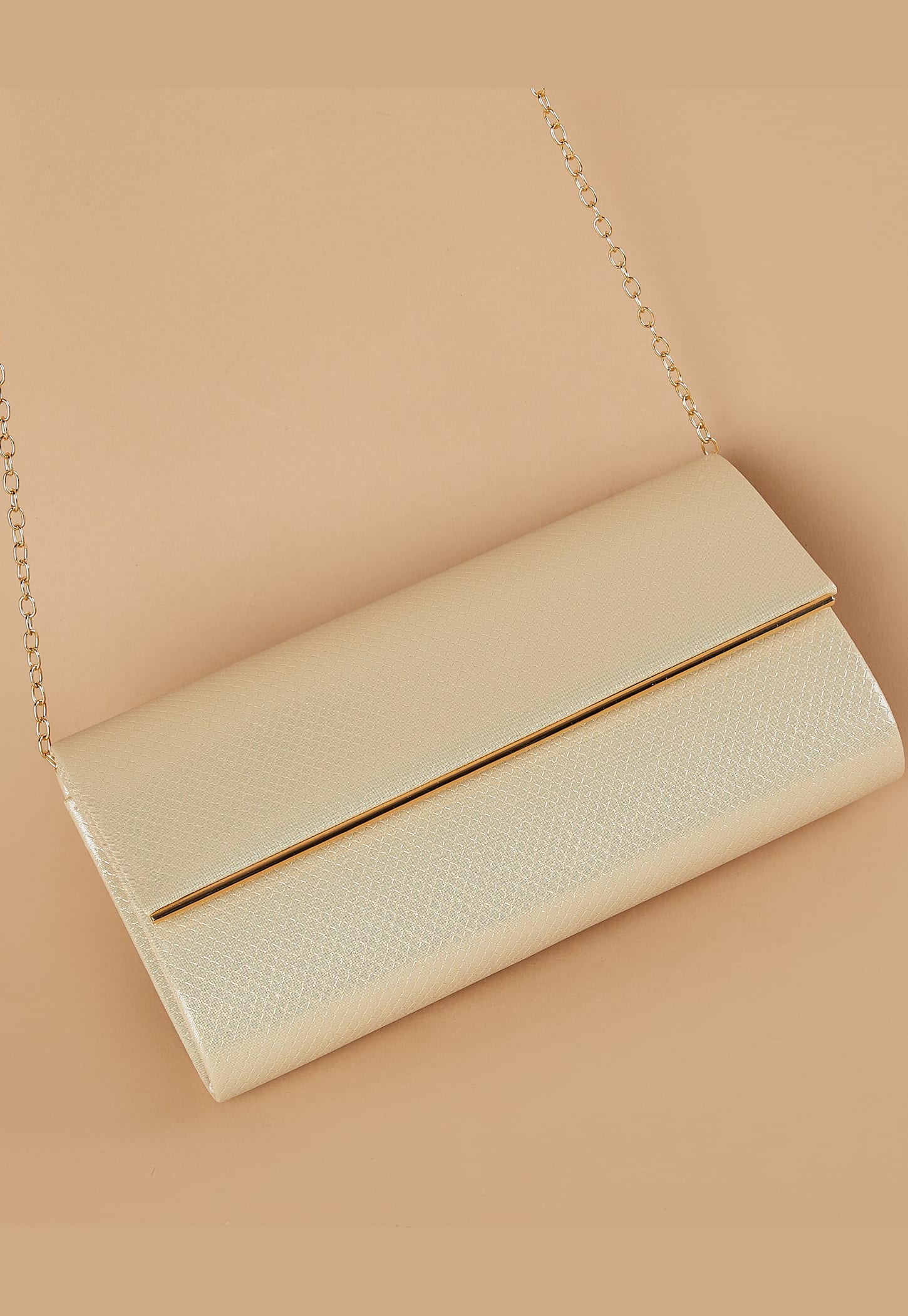 CODE Textured Clutch with Sling Strap-picture-27