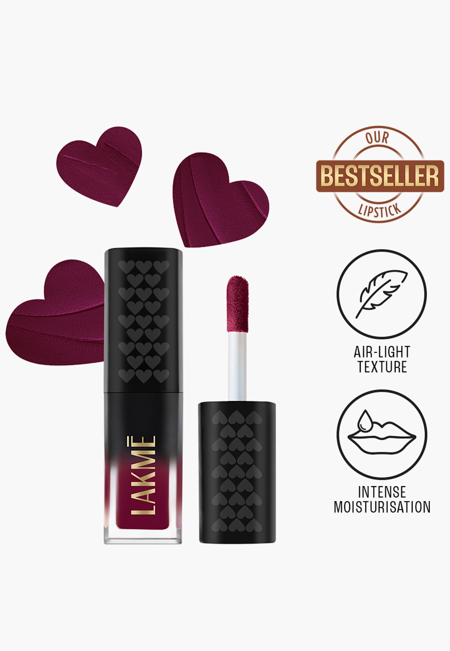 LAKME Xtraordin-airy Mini Lip Mousse - Dark Cherry - 1.8g-picture-49