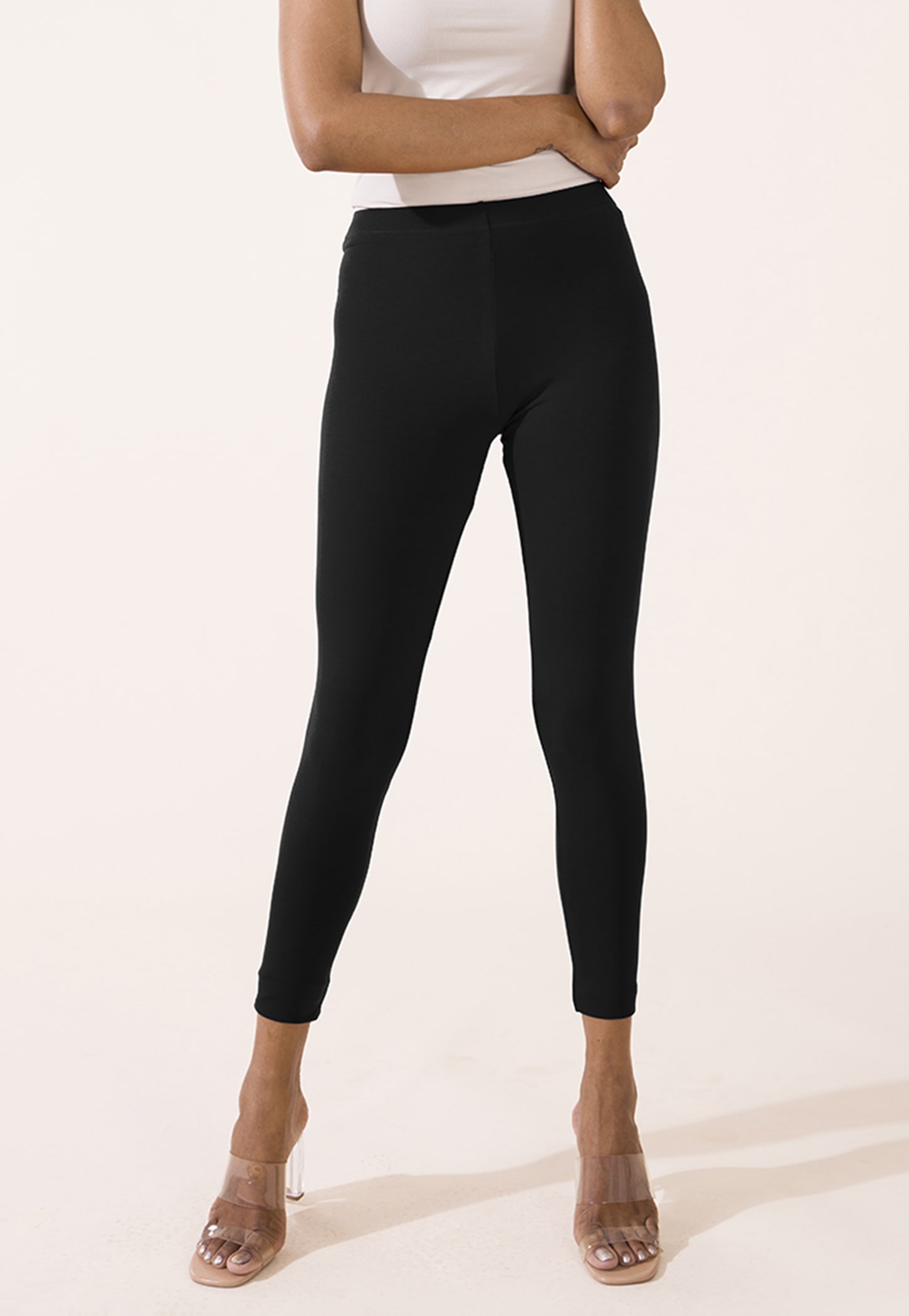 GO COLORS Solid Leggings-picture-40